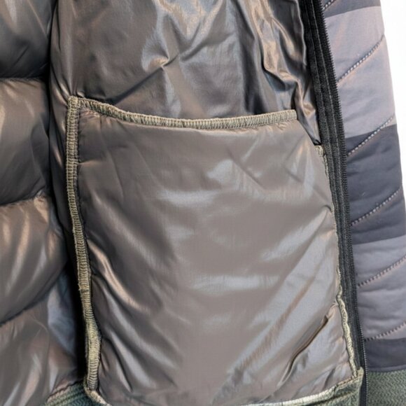 🔥 NIKE Mens Quilted Padded Training Winter Jacket Gray/Black Athletic Coat Sz L - Picture 5 of 9